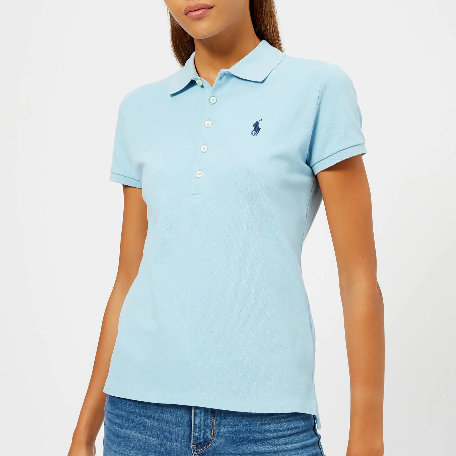 Polo Ralph Lauren Women's Julie Polo Shirt - Light Blue Image 1