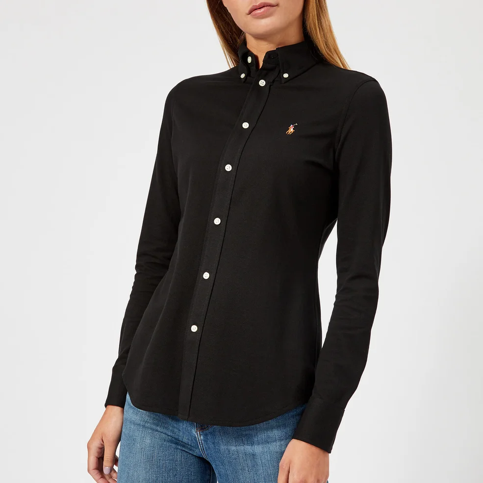 Polo Ralph Lauren Women's Heidi Skinny Long Sleeve Shirt - Polo Black Image 1