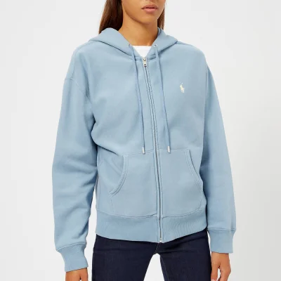 Polo Ralph Lauren Women's Logo Zip Through Hooded Top - Channel Blue