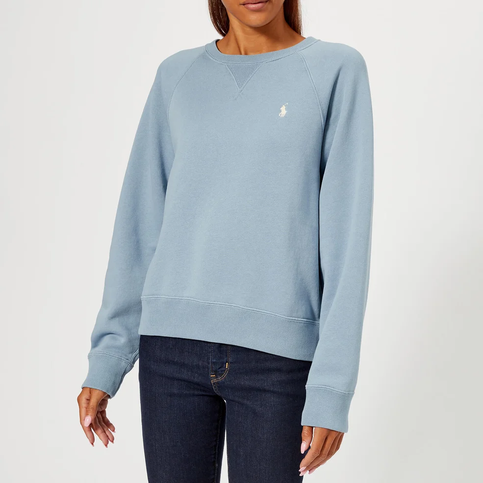 Polo Ralph Lauren Women's Logo Sweatshirt - Channel Blue Image 1