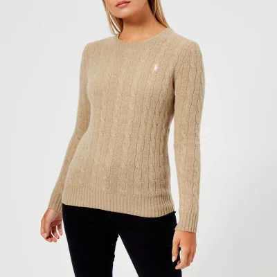 Polo Ralph Lauren Women's Julianna Classic Long Sleeve Sweater - Camel