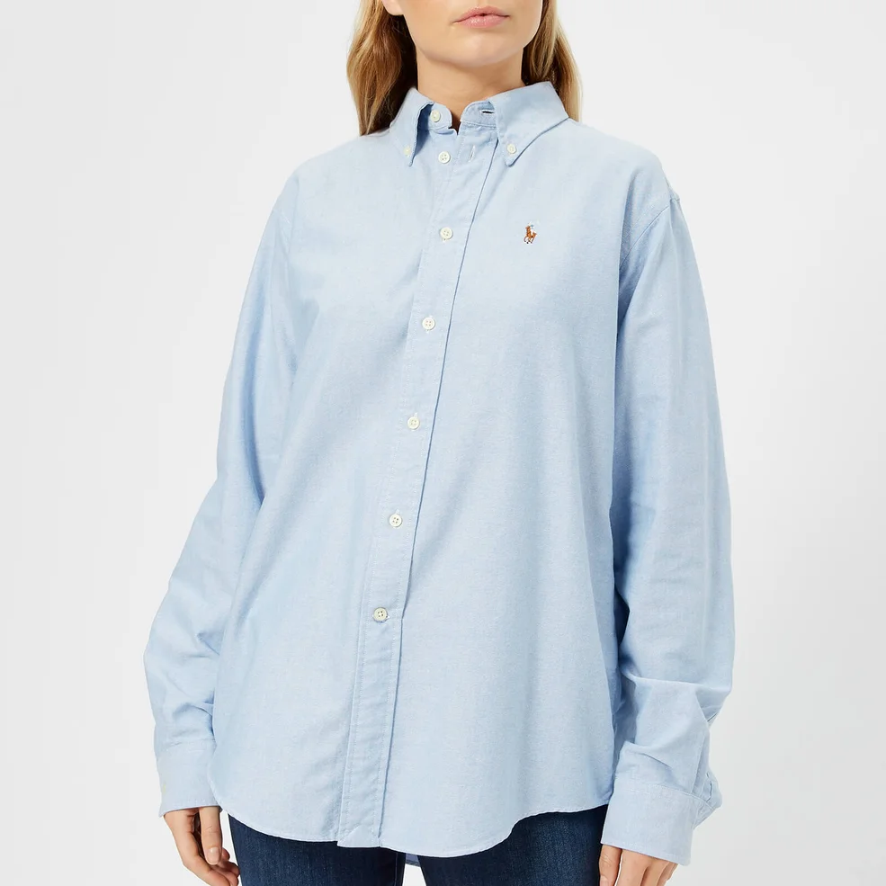 Polo Ralph Lauren Women's Oversized Shirt - Blue Image 1