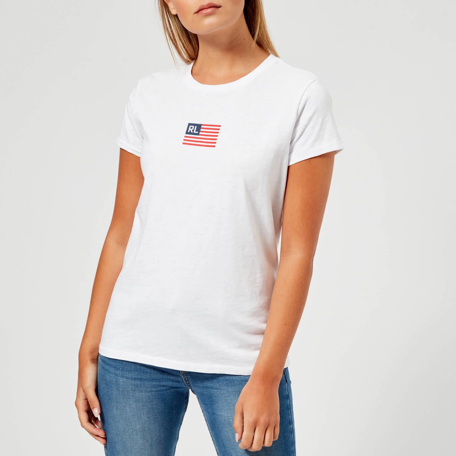 Polo Ralph Lauren Women's Logo Flag T-Shirt - White Image 1