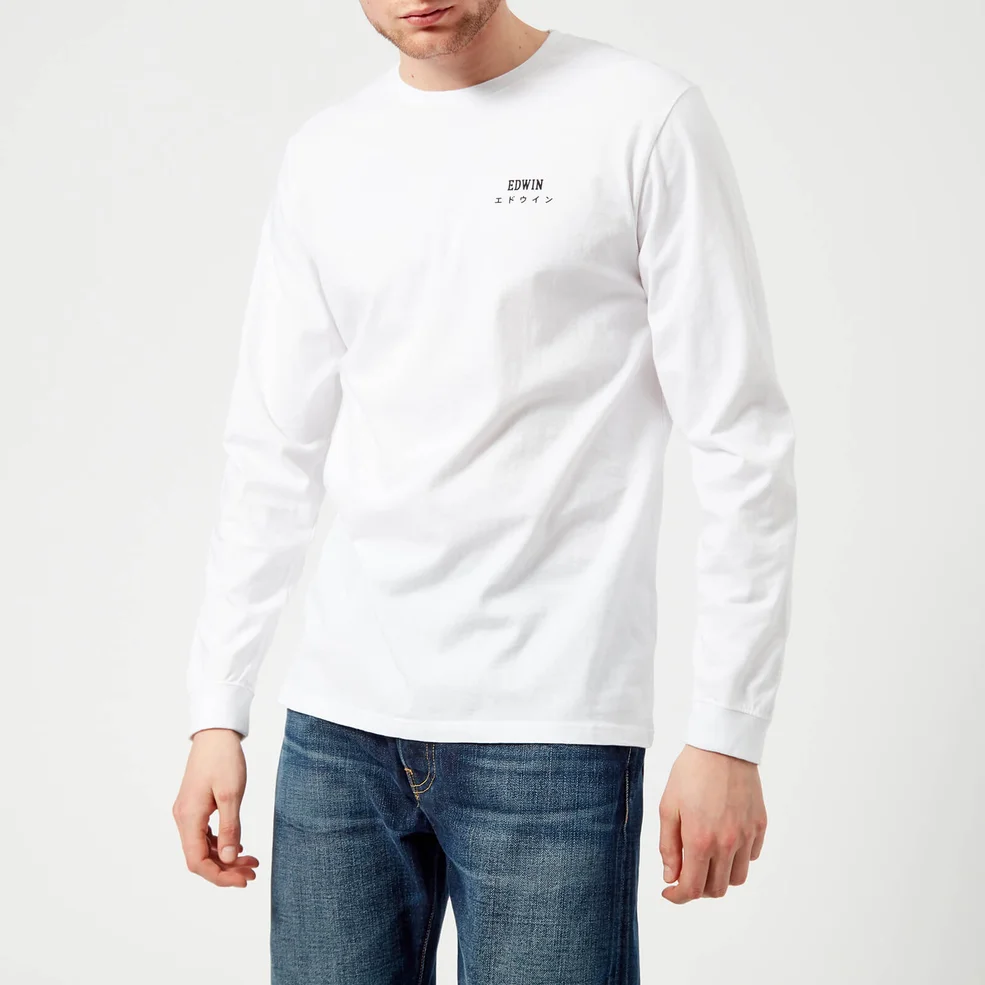 Edwin Men's Edwin Japan Long Sleeve T-Shirt - White Image 1
