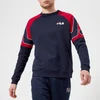 FILA Men's Aria Archive Raglan Sweatshirt - Navy/Red - Image 1
