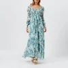Zimmermann Women's Breeze Shirred Dress - Azure Wallpaper - Image 1