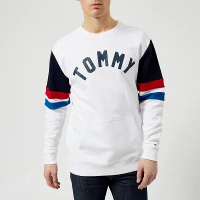 Tommy Jeans Men's Colourblock Sweatshirt - Classic White/Multi