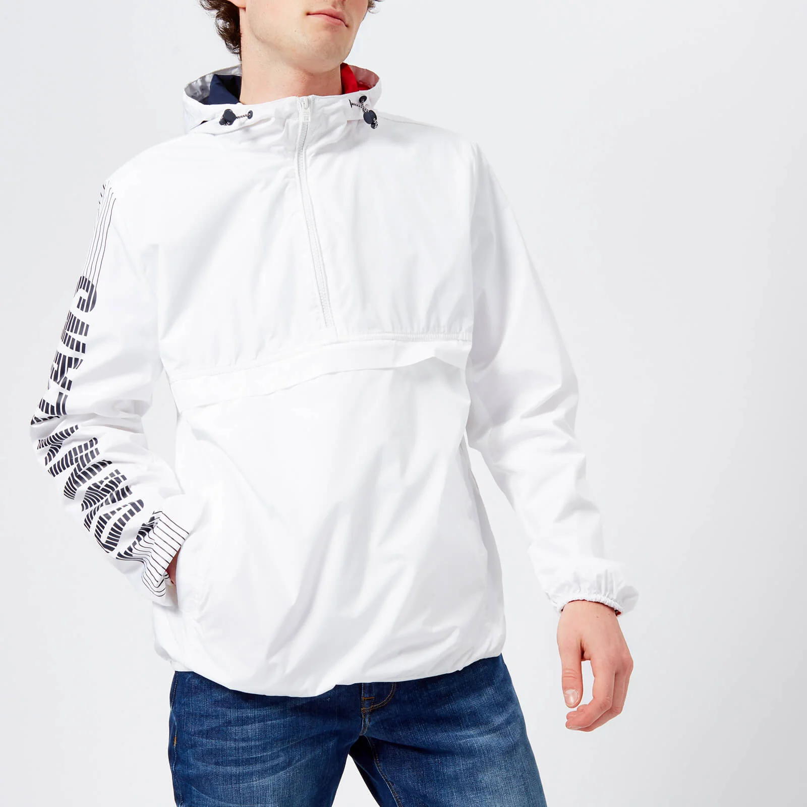 Tommy Jeans Men's Graphic Pullover Hooded Jacket - Classic White Image 1