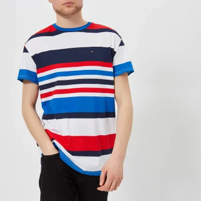 Tommy Jeans Men's Multi Stripe T-Shirt - Nautical Blue/Multi