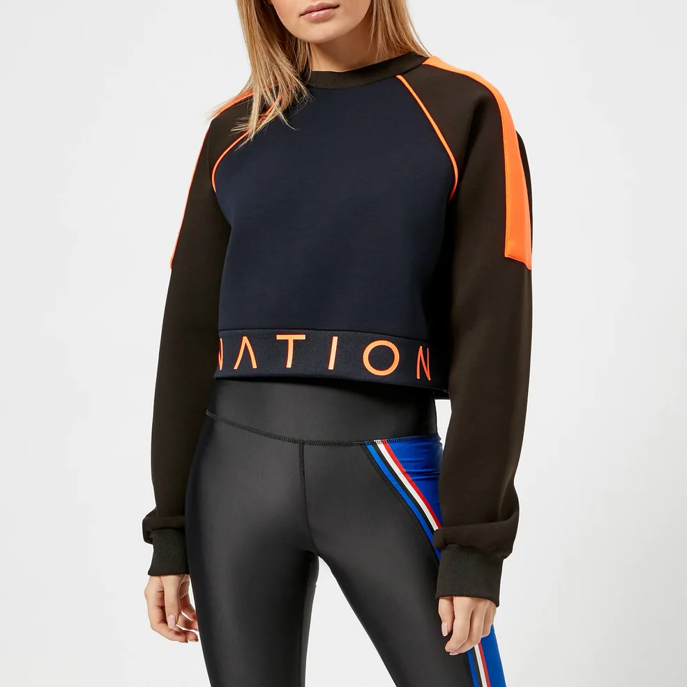 P.E Nation Women's End Plate Cropped Sweatshirt - Navy Image 1