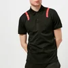 Neil Barrett Men's Tape Shoulder Polo Shirt - Black/Red - Image 1