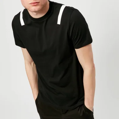 Neil Barrett Men's Tape Shoulder T-Shirt - Black/White