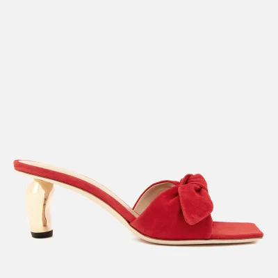 Rejina Pyo Women's Lottie Ribbon Heeled Mule Sandals - Red/Gold