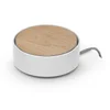 Native Union Eclipse 3 Port USB Single Touch Wood Charger - White - Image 1