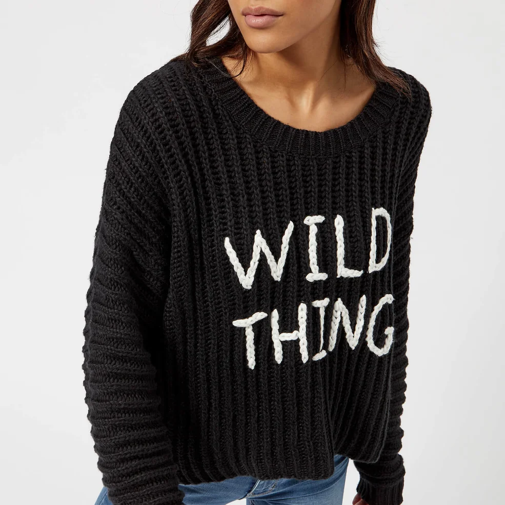 Wildfox Women's Wild Thing Sweatshirt - Black Image 1