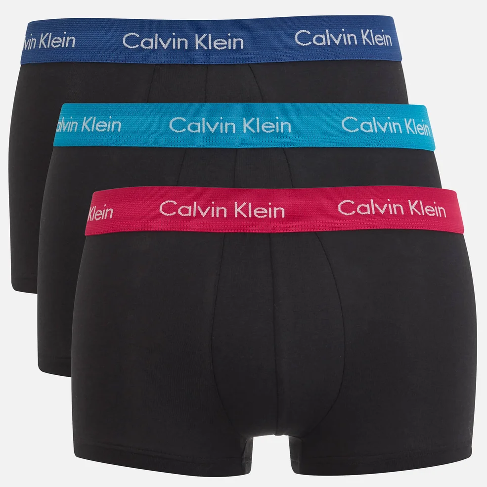 Calvin Klein Men's 3 Pack Trunk Boxer Shorts - Black/Seaway Black/Estate Blue Black Image 1