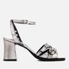 McQ Alexander McQueen Women's Angel Eyelet Heel Sandals - Silver - Image 1