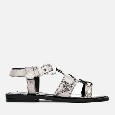 McQ Alexander McQueen Women's Moon Flat Sandals - Silver