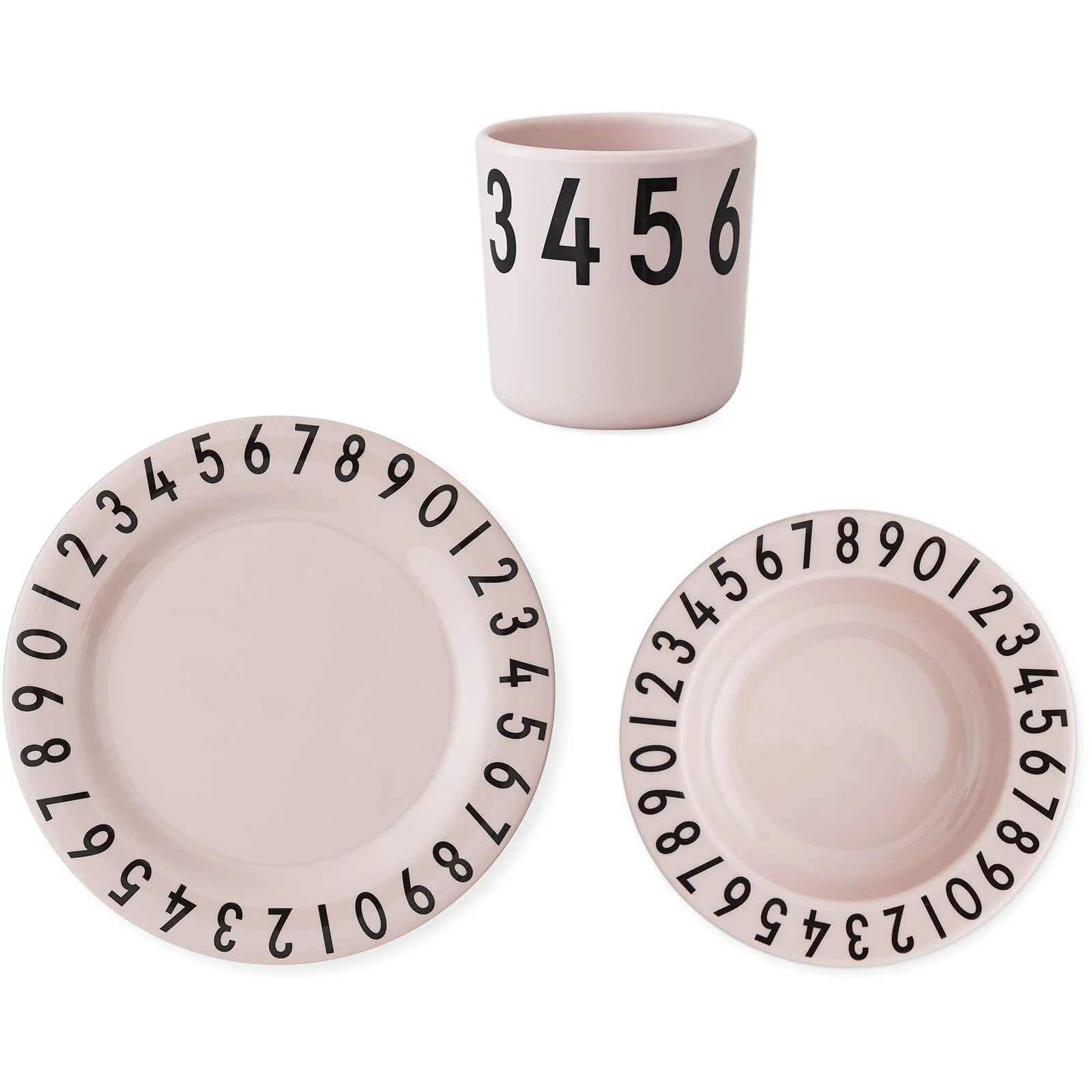 Design Letters Kids' Collection Melamine Numbers Gift Set - Pink Image 1