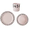 Design Letters Kids' Collection Melamine Numbers Gift Set - Pink - Image 1