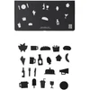 Design Letters Party Icons for Message Board - Black - Image 1