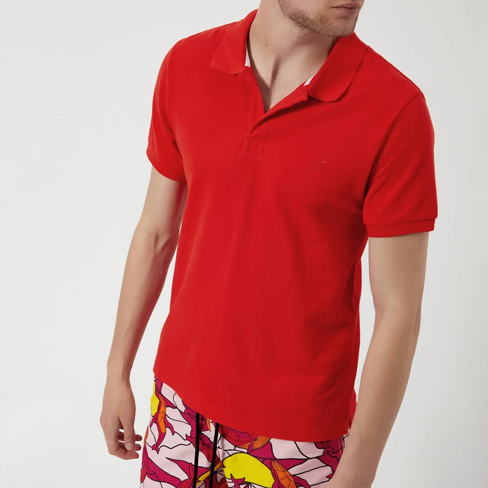 Vilebrequin Men's Palatin Short Sleeve Polo Shirt - Poppy Red Image 1