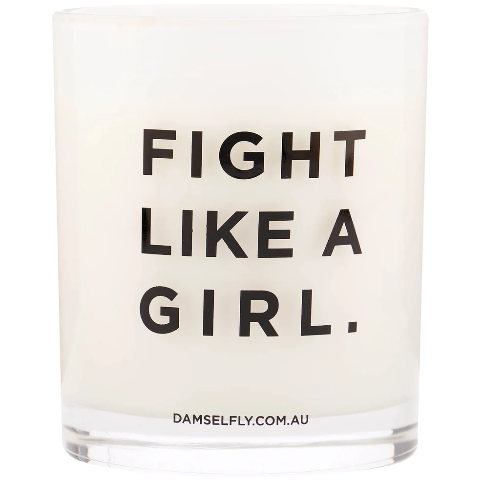 Damselfly Fight Like a Girl Candle 300g Image 1