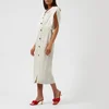 Rejina Pyo Women's Ingrid Long Dress - Cotton White/Linen Light Grey - Image 1