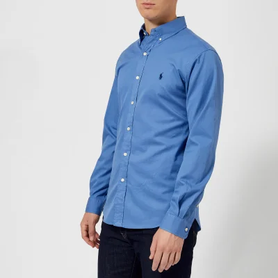 Polo Ralph Lauren Men's Garment Dye Twill Long Sleeve Shirt - Deep Blue