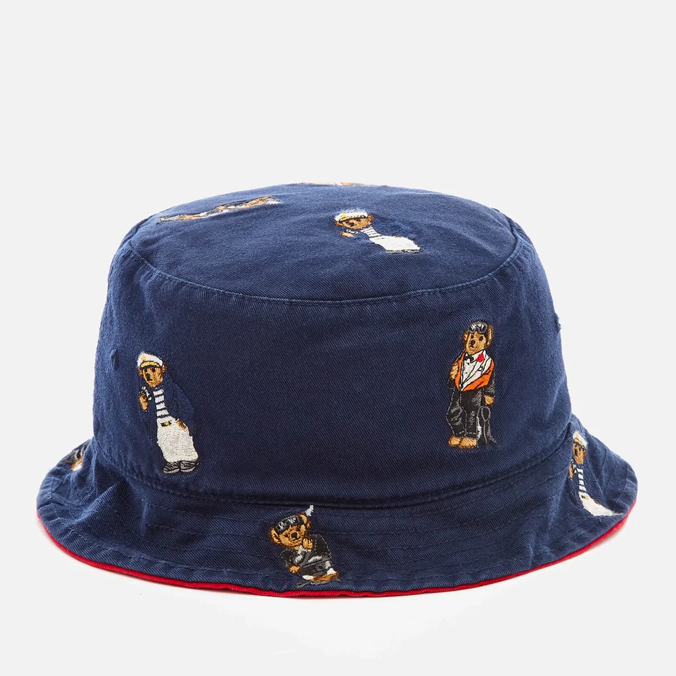 Polo Ralph Lauren Men's Cotton Chino Bear Bucket Hat - Newport Navy Image 1