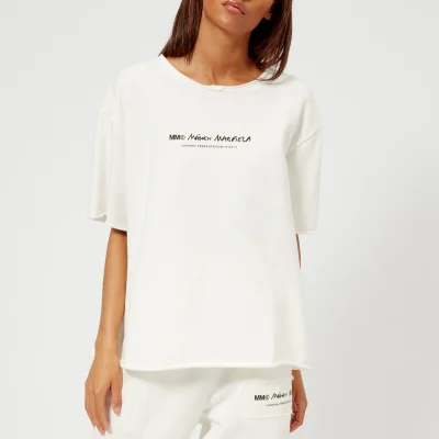 MM6 Women's Logo Basic Sweat T-Shirt - Off White