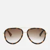 Gucci Women's Aviator Sunglasses - Gold/Brown - Image 1