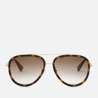 Gucci Women's Aviator Sunglasses - Gold/Brown