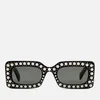 Gucci Women's Pearl Square Sunglasses - Black/Grey - Image 1