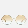 Gucci Women's Round Frame Sunglasses - Gold/Multicolour - Image 1