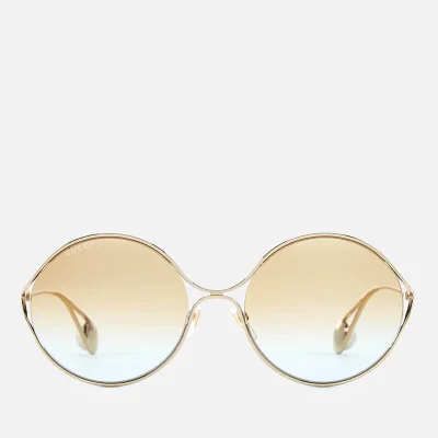 Gucci Women's Round Frame Sunglasses - Gold/Multicolour