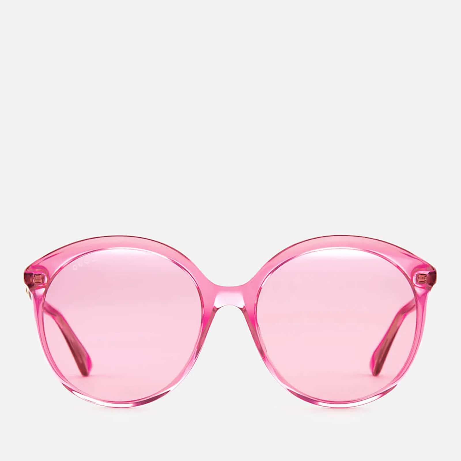 Gucci Women's Polarised Round Frame Sunglasses - Fuchsia Image 1
