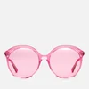 Gucci Women's Polarised Round Frame Sunglasses - Fuchsia - Image 1