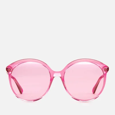 Gucci Women's Polarised Round Frame Sunglasses - Fuchsia