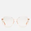 Gucci Women's Clear Oversized Sunglasses - Pink/Transparent - Image 1