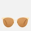 Gucci Women's Tri Colour Sunglasses - Gold/White/Brown - Image 1