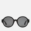 Gucci Women's Round Frame Logo Sunglasses - Black/Multicolour/Grey - Image 1