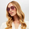McQ Alexander McQueen Women's Aviator Sunglasses - Gold/Pink - Image 1