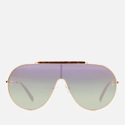 Stella McCartney Women's Large Aviator Sunglasses - Gold/Pink