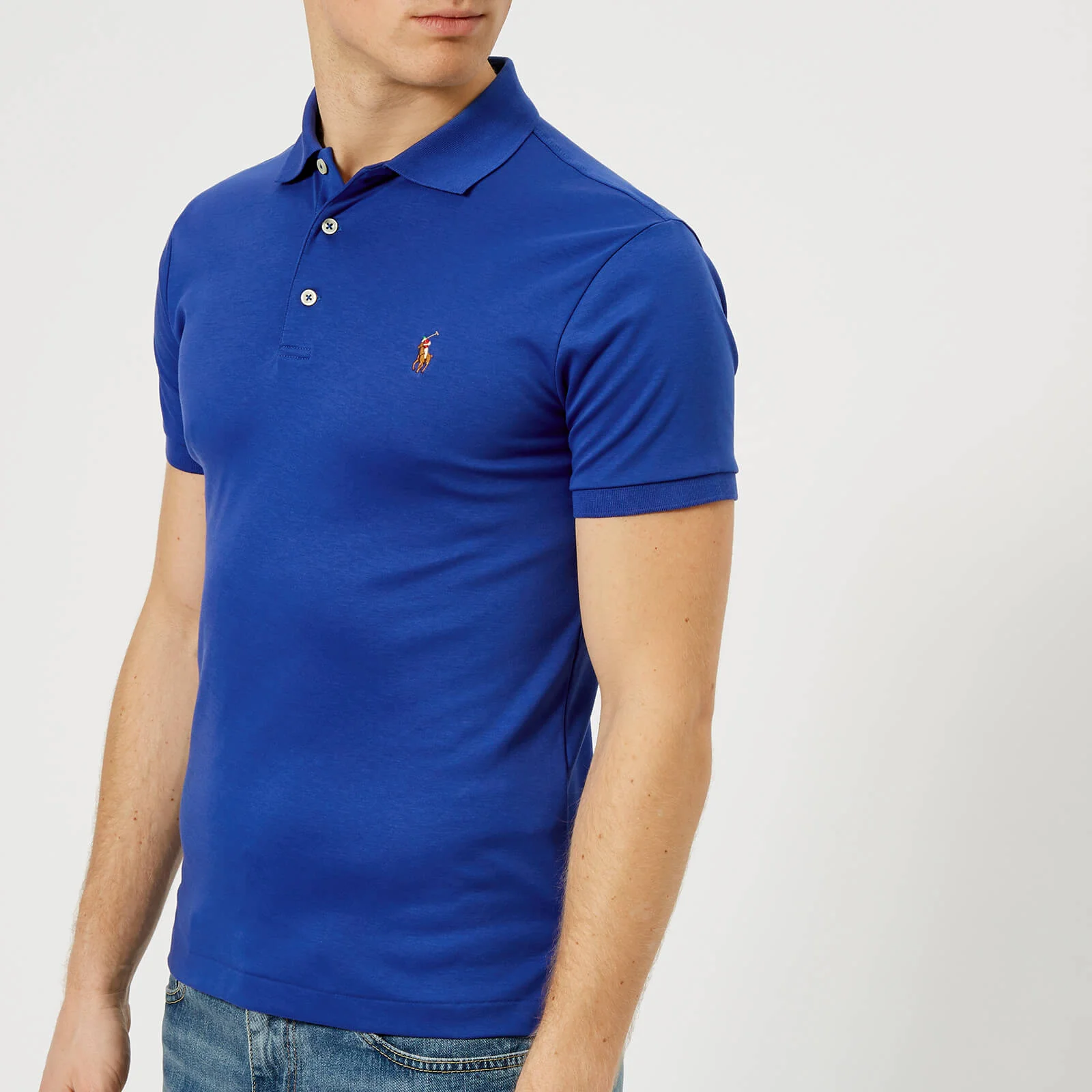 Polo Ralph Lauren Men's Pima Polo Shirt - Blue Image 1