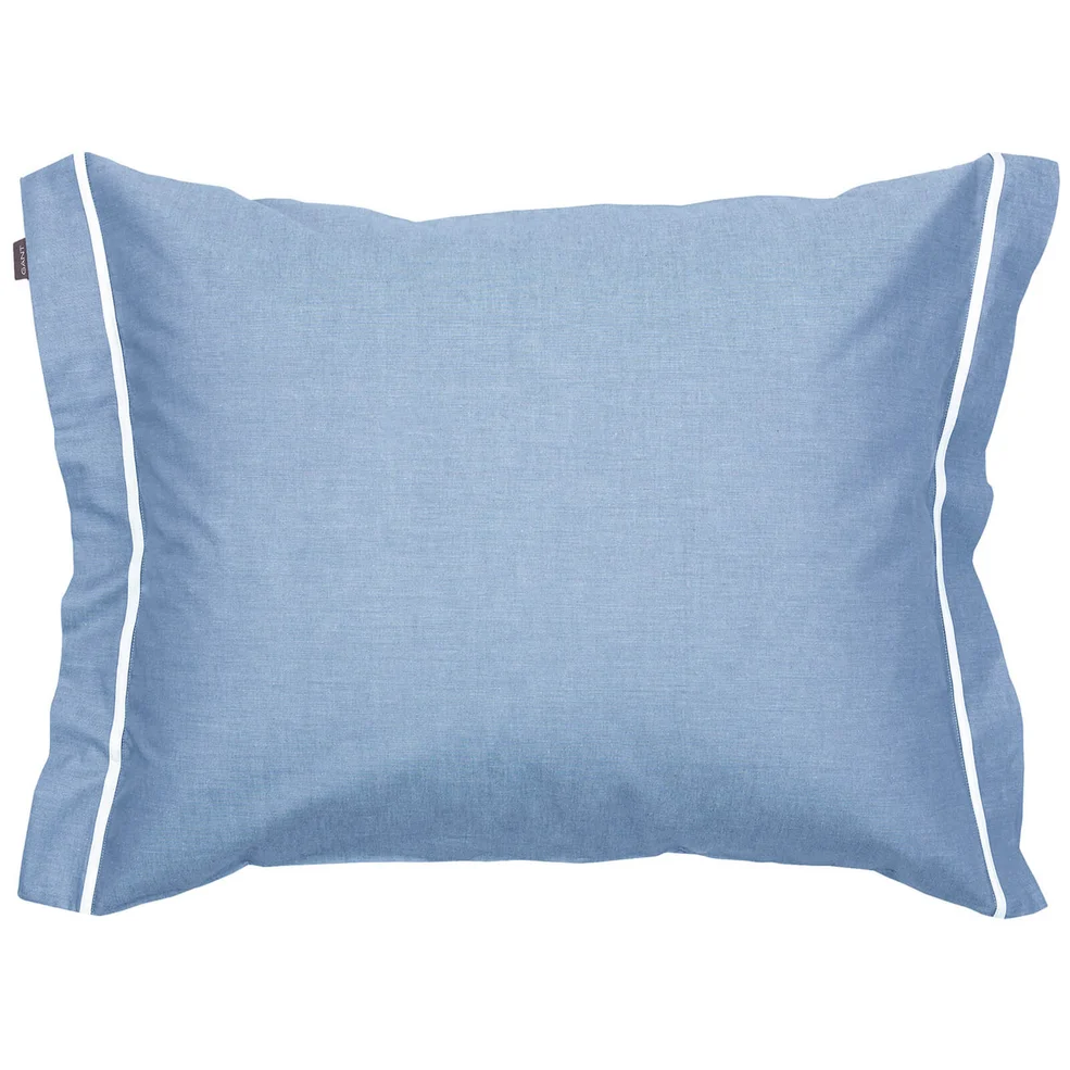 GANT Home New Oxford Pillowcase - Capri Blue - 50 x 75cm Image 1