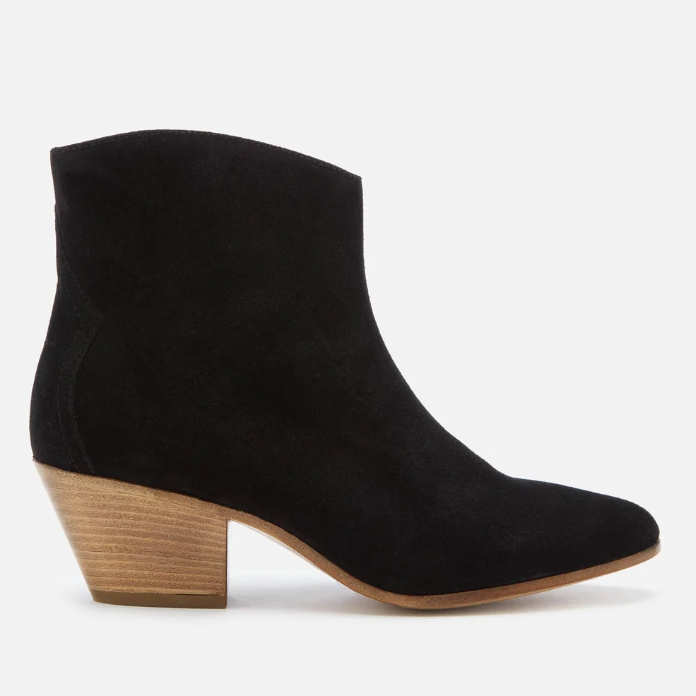 Isabel Marant Women's Dacken Velvet Leather Western Boots - Black Image 1