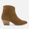 Isabel Marant Women's Dacken Velvet Leather Western Boots - Cognac - Image 1