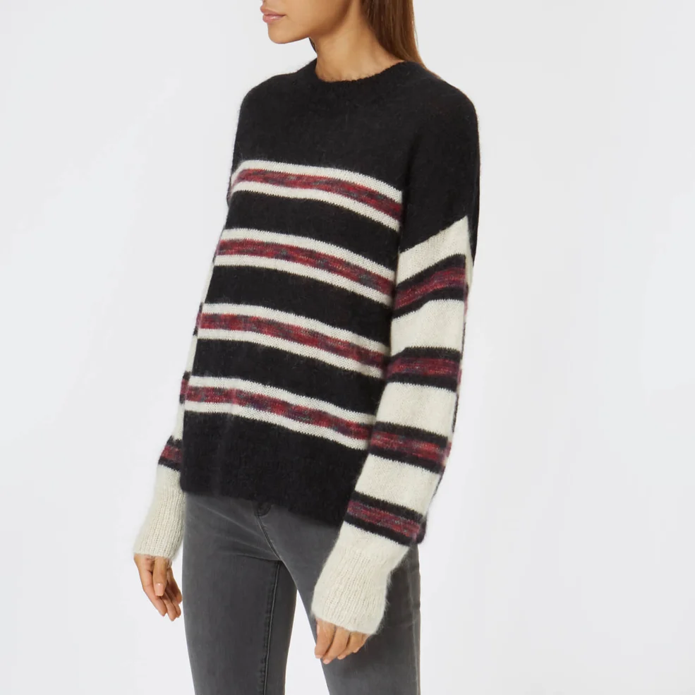 Marant Etoile Women's Russell Stripe Sweater - Black/Ecru Image 1