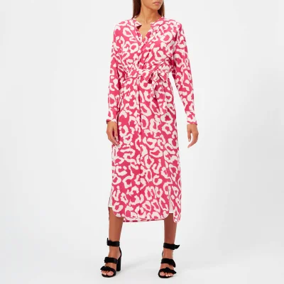 Marant Etoile Women's Calypso Printed Silk Dress - Pink Drop